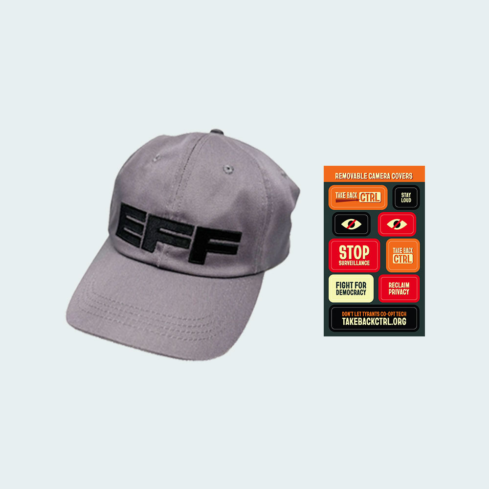 EFF Grey Hat & Take Back CTRL Cam Covers 