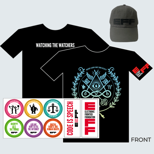 Donor Combo: Watchers T-Shirt, Grey Hat, and Stickersheet