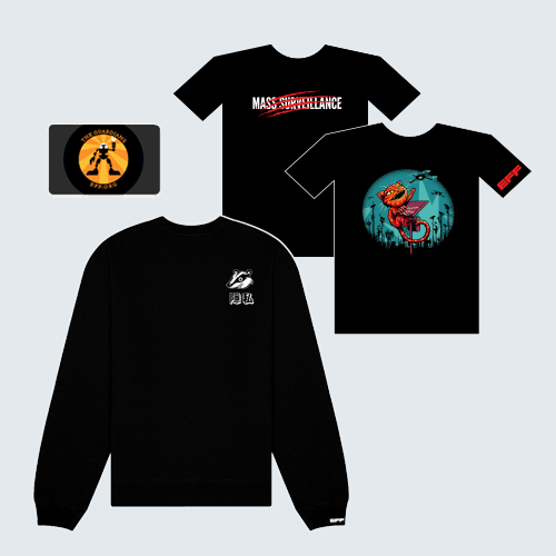 Guardian Combo: Privacy Badger Crewneck, Claw Back T-Shirt, & Metal Member Card
