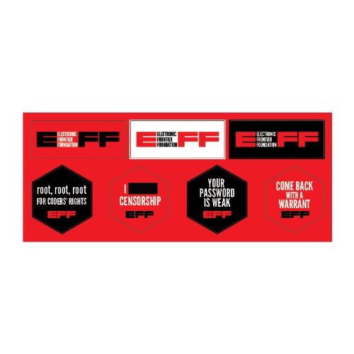 EFF Multisticker Sheet - Red