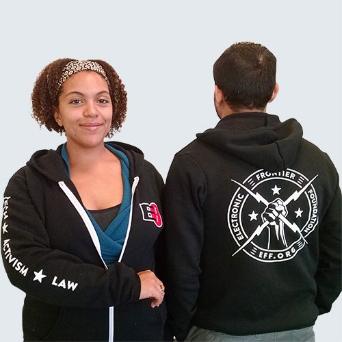 Electric Fist Hooded Sweatshirt Electronic Frontier Foundation - 