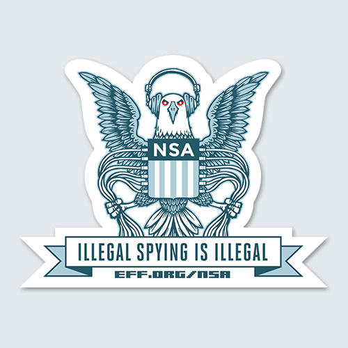 illegal spying eagle sticker